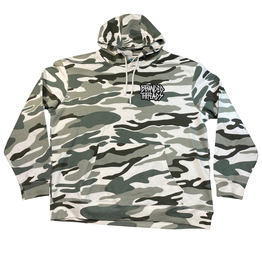 Lane Seven Branded Threads Mens Camo‎ Hoodie 2XL Green White Streetwear